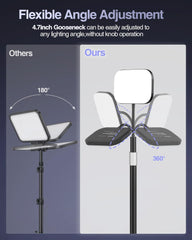 Zoom Meetings Streaming Light for Desk with Flexible Gooseneck