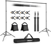 EMART Backdrop Stand Photo Studio Adjustable Background Stand Support kit