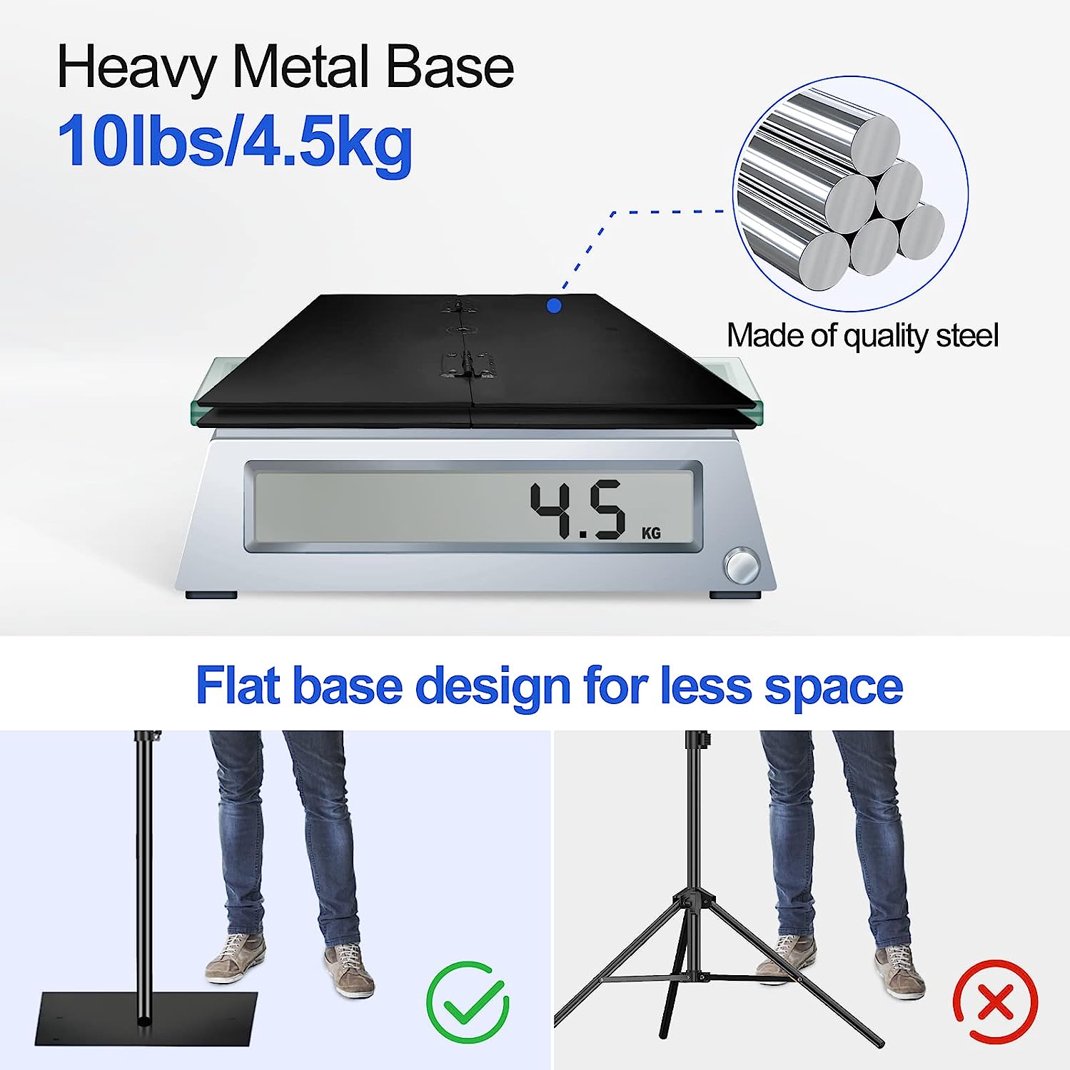 8.5 x 10 ft Adjustable Backdrop Stand with Steel Base