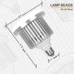 2 Pack 85W E27 LED Umbrella/Softbox Light Bulb 3000K-5500K Remote Control Lamps