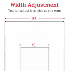 4ft-10ft Pipe and Drape Adjustable Crossbar