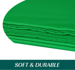 Emart 5 x 7 ft Polyester Green Screen Backdrop with Clamps
