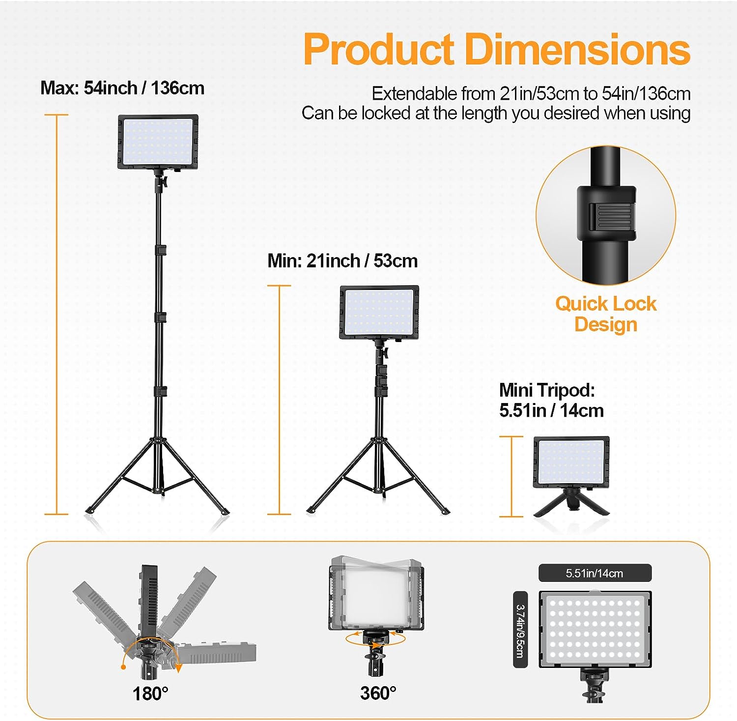 EMART LED Video Light Continuous Table Top Lighting