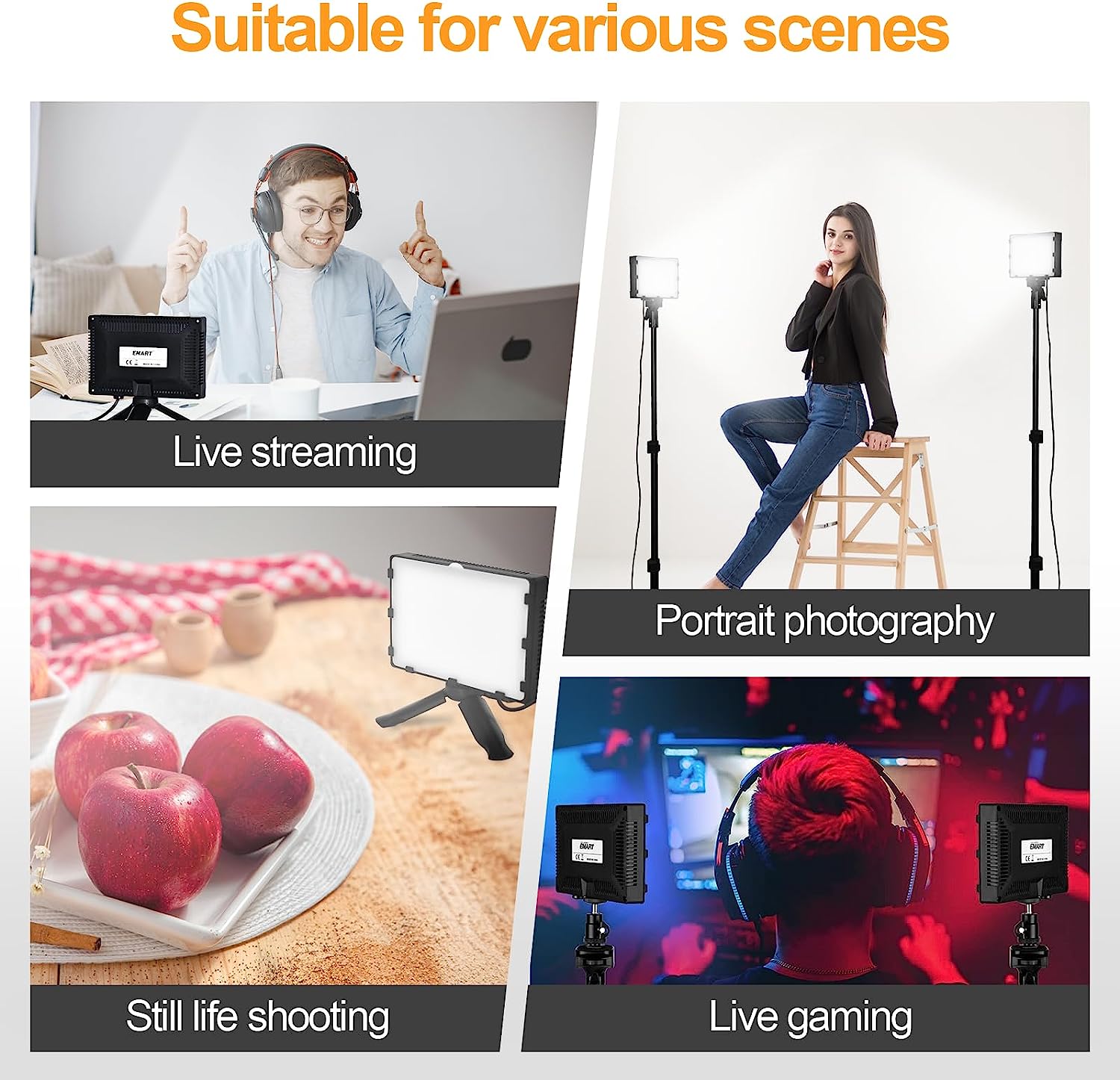 EMART LED Video Light Continuous Table Top Lighting