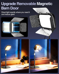 Zoom Meetings Streaming Light for Desk with Flexible Gooseneck