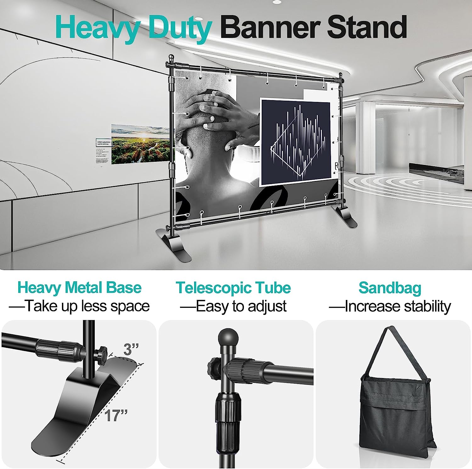 10 x 8ft /8 x 8ft Light Weight Banner Stand