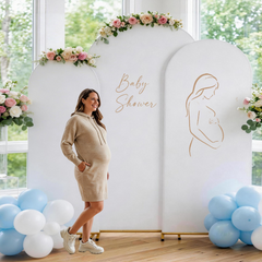 EMART 3-Pack Wedding Arch Backdrop Cover Set (6FT/6.6FT/7.2FT) - Fitted Arch Backdrop Stand Spandex Arch Covers