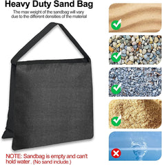 4 Sandbags and 6 Clamps for Backdrop Stand, Light stand