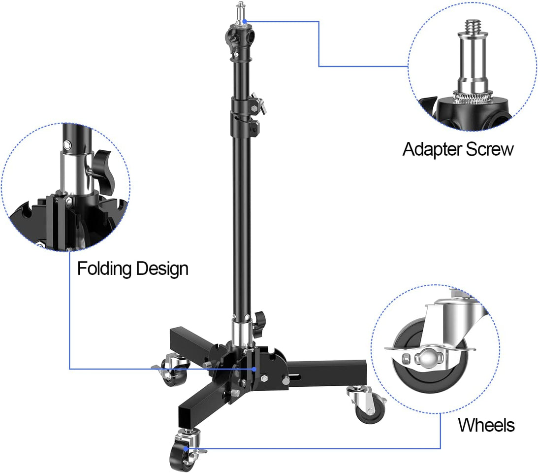Photo Studio 30 inch Mini Light Stand with Casters