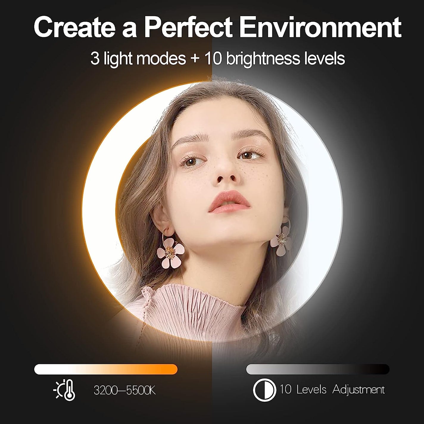 10” Selfie Ring Light with Tripod for Live Stream/ Makeup/ TikTok