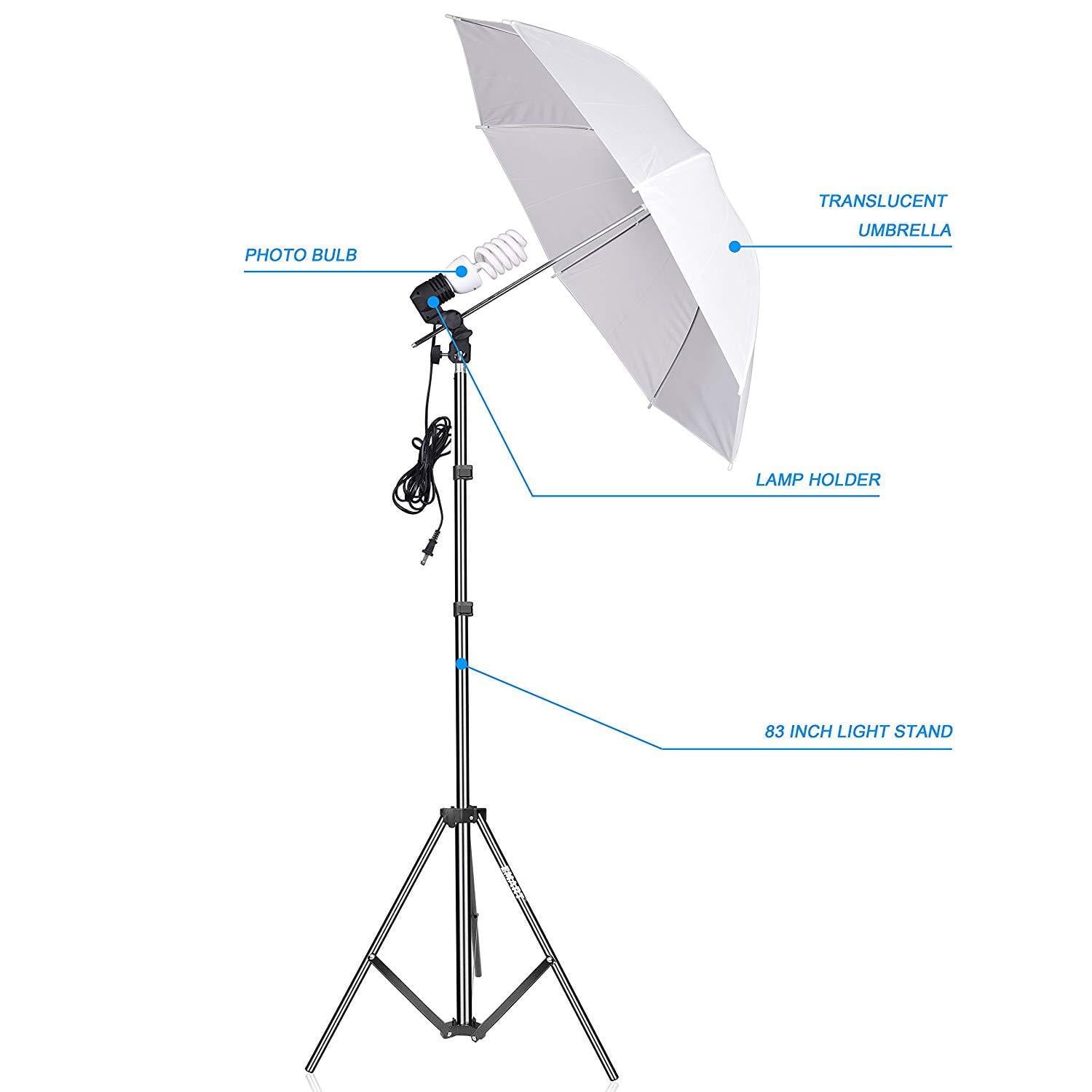 EMART 400W 5500K Photography Umbrella Lighting Kit - 2 Packs
