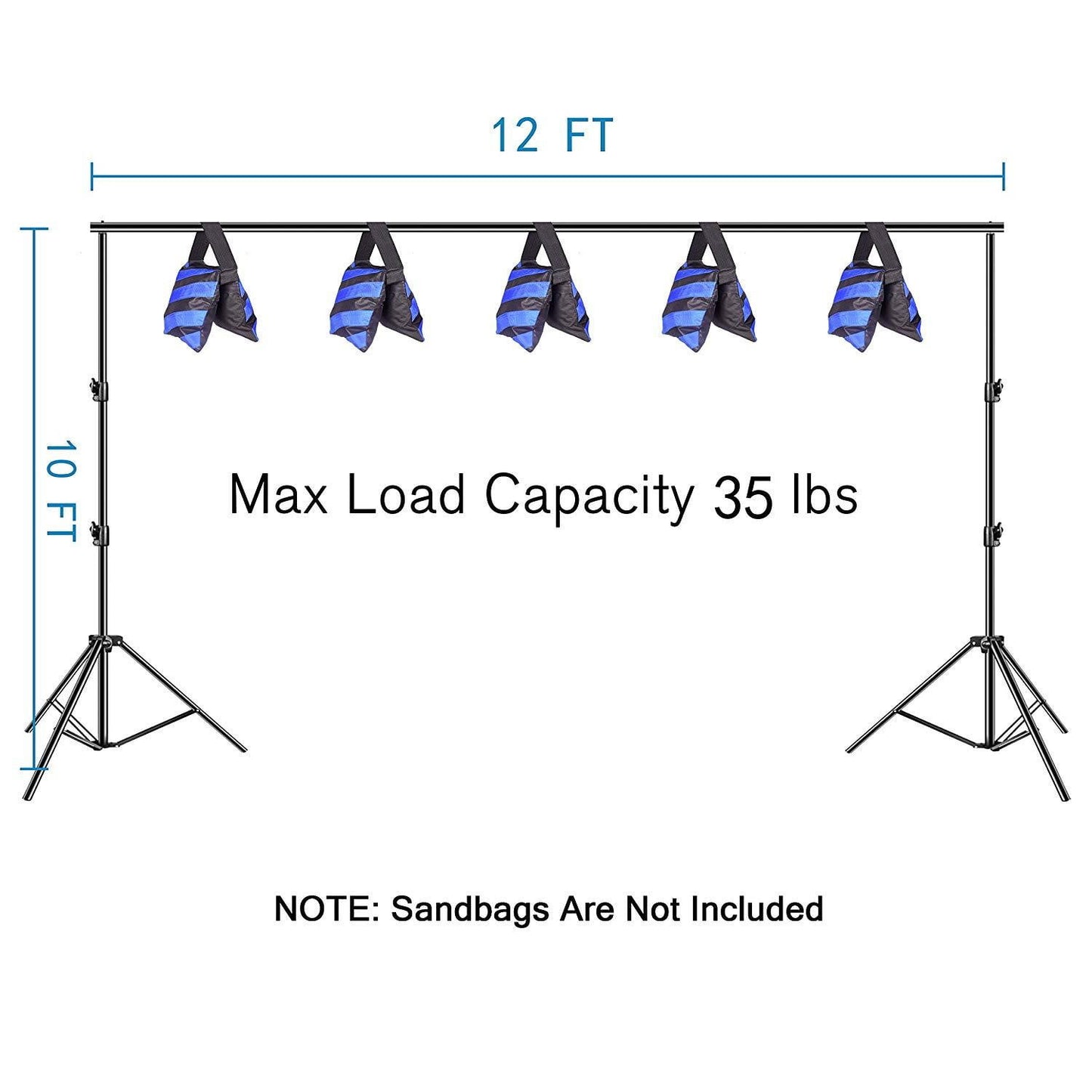 Emart Heavy Duty Photo Video Studio Backdrop Stand - EMART8