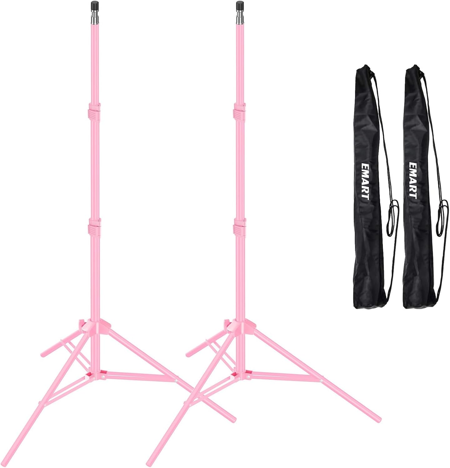 7 Ft Portable Photo Video Tripod Stand with Carry Case - 2 Pack