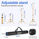 【Light Weight】 10 x 7 Ft Backdrop Stand - Gold, Adjustable Backdrop Stand for Paties