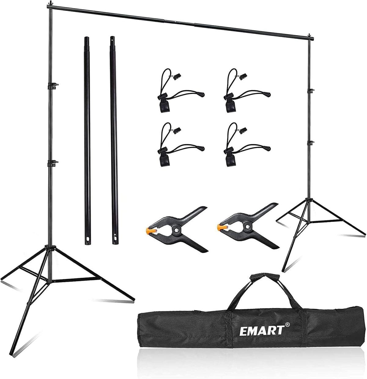 8x8 Ft Adjustable Photo Backdrop Stand Kit