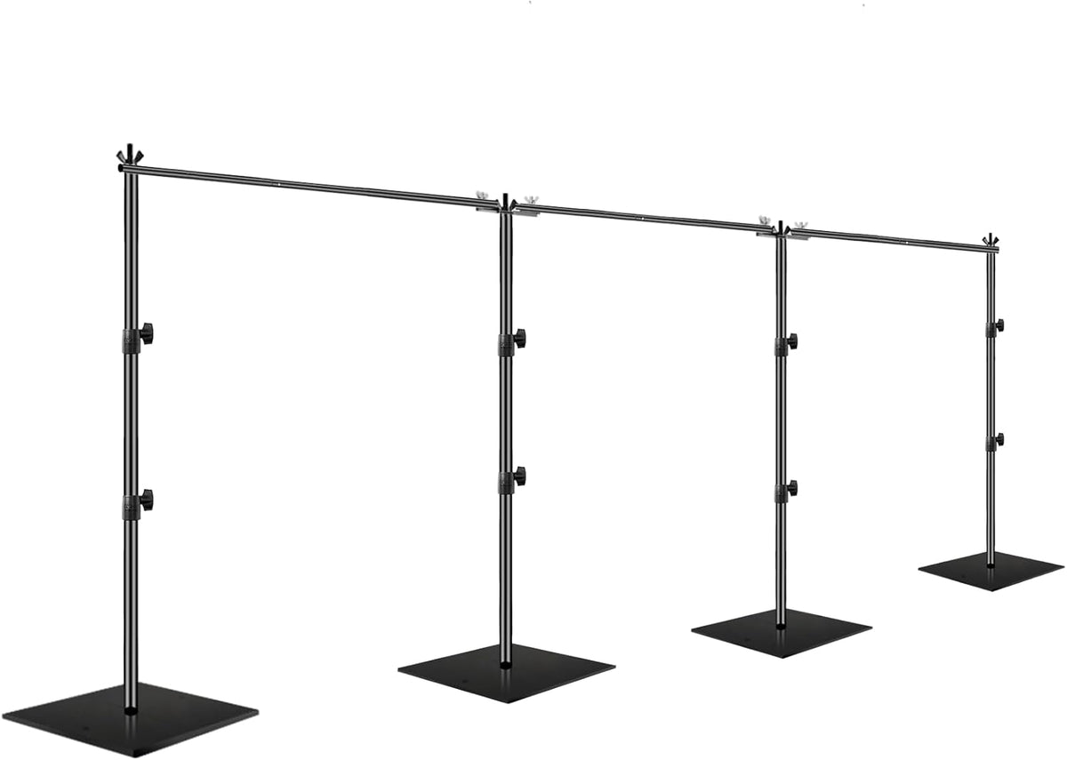 Large Backdrop Stand Adjustable Pipe and Drape Background Support Frame Kit