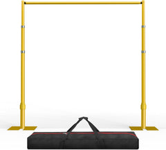 10Ft Heavy-Duty Pipe and Drape Stand Adjustable Photo Booth Frame Kit - Gold