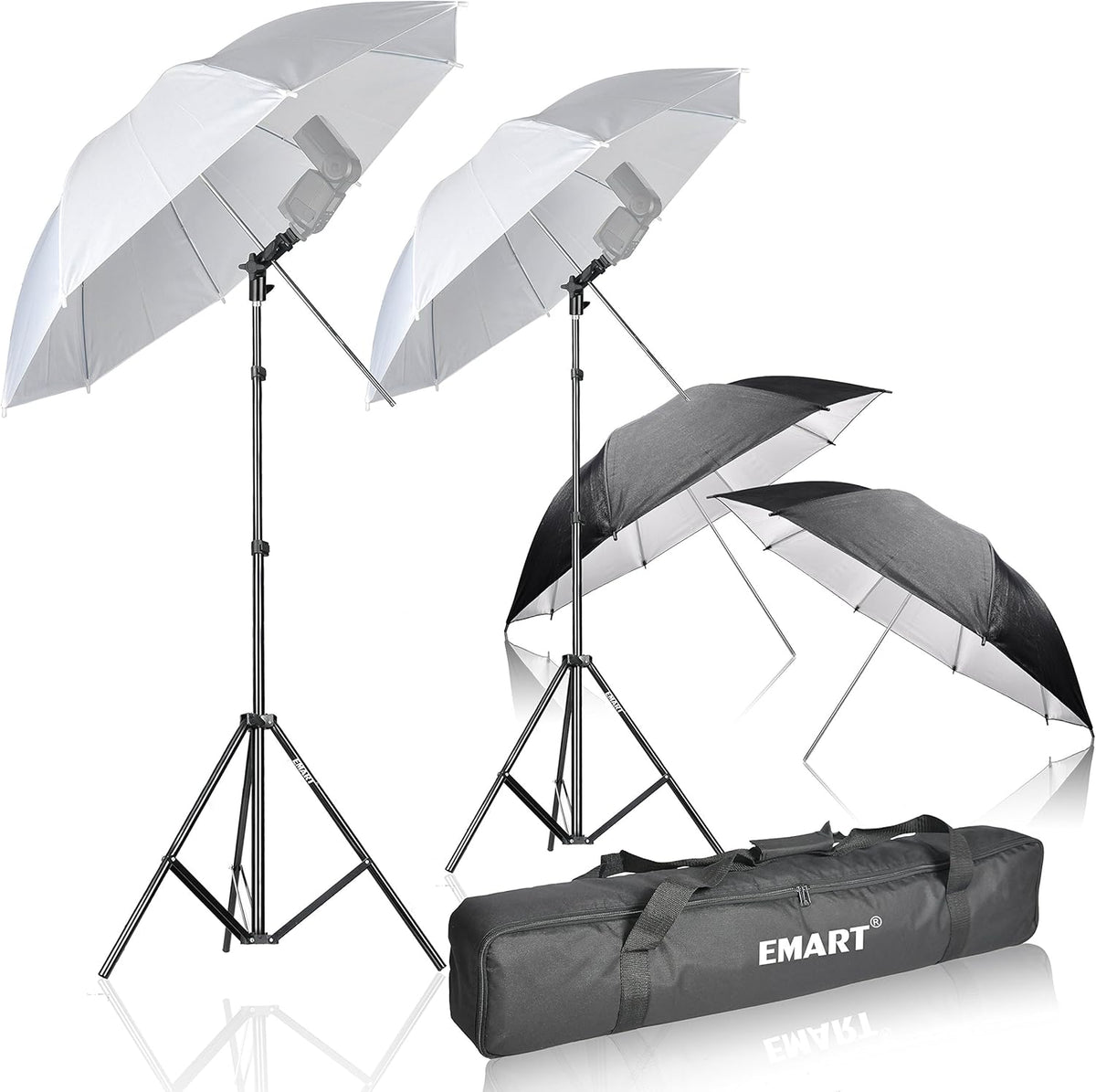 33 inch Reflective Photography Umbrella with Adjustable Light Stand