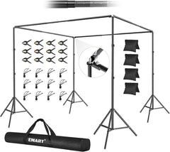 10x10x7Ft Square Large Adjustable Backdrop Stand Kit with 308° Angle Rotatable Connector