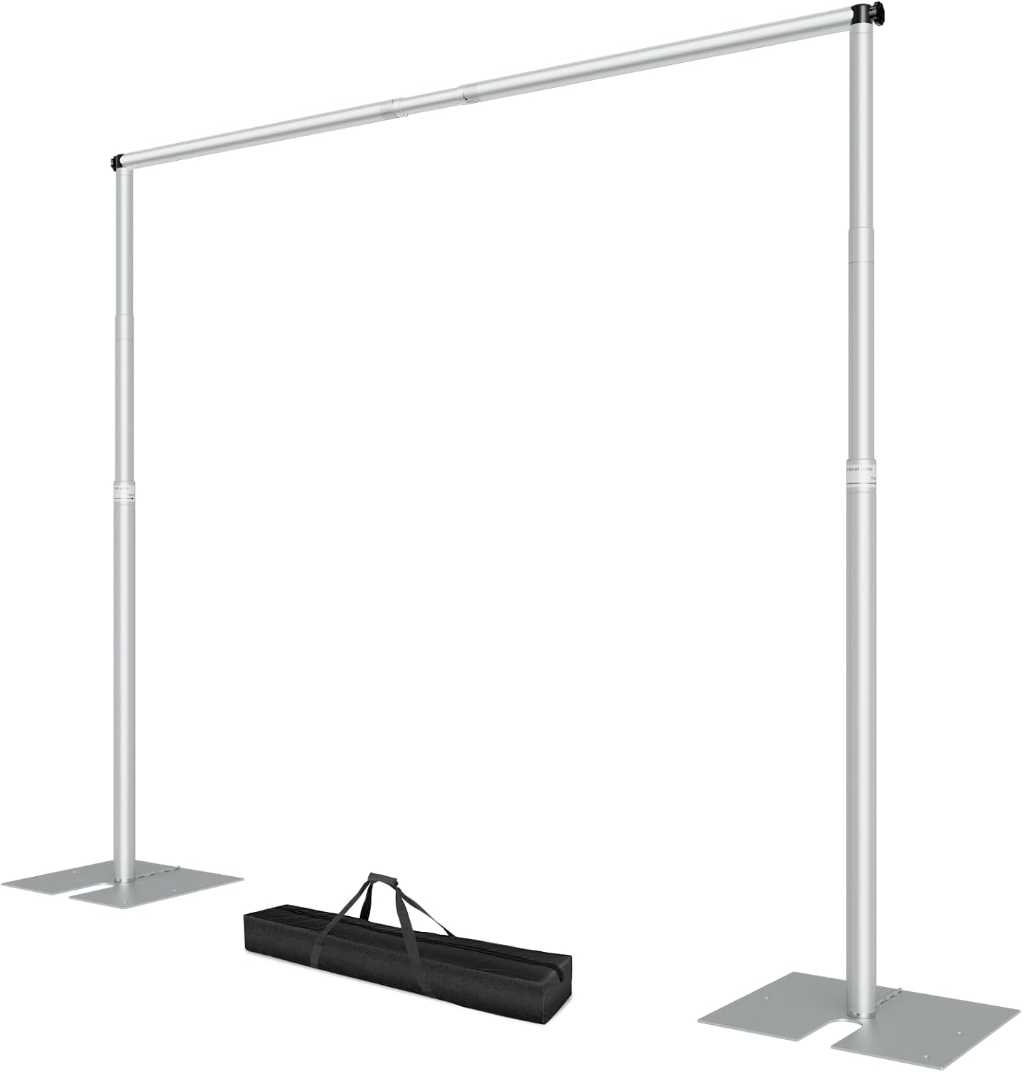 Heavy Duty Pipe and Drape Adjustable Backdrop Stand Kit-Silver