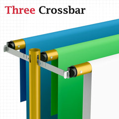 10x10Ft Triple Crossbar Pipe and Drape Photo Background Support Kit - Gold