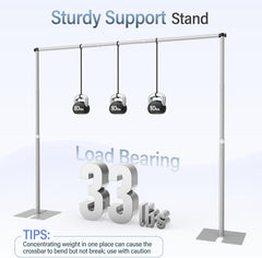Heavy Duty Pipe and Drape Adjustable Backdrop Stand Kit-Silver
