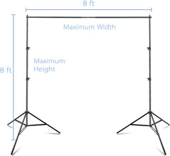 8x8 Ft Adjustable Photo Backdrop Stand Kit