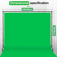 7x10Ft Green Screen Backdrop Kit with 9.5x9.5Ft Movable Stand
