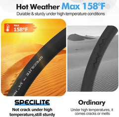 Hot/Cold Garden Hose, Flexible & Light-weight, -50℉-158℉, with Industrial High Pressure Nozzle, 3/4" Brass Fittings