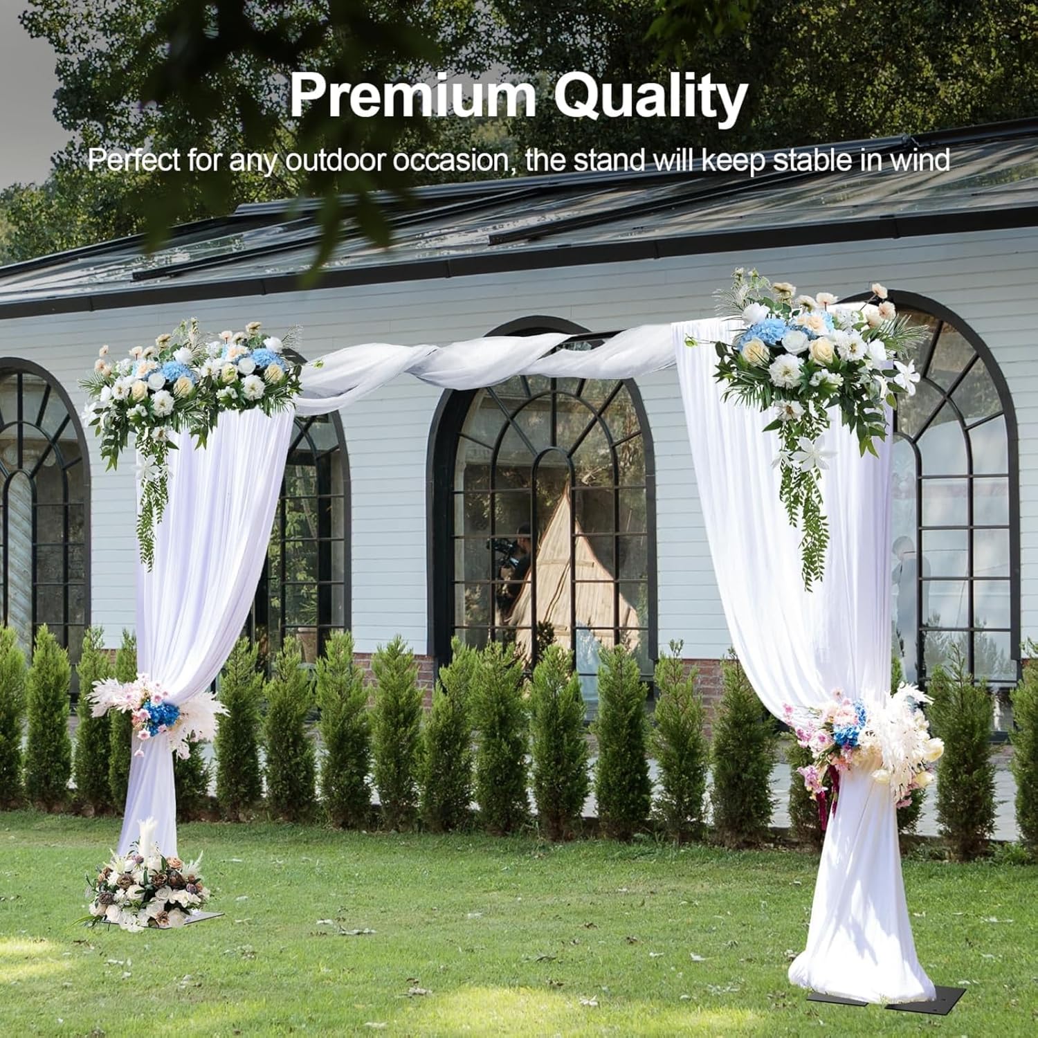 Heavy-Duty Backdrop Stand Adjustable Pipe and Drape kit-Black