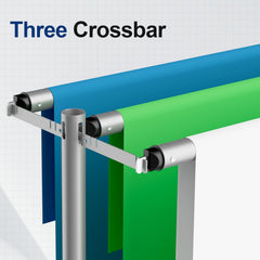 10x10Ft Triple Crossbar Pipe and Drape Photo Background Support Kit