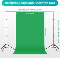 8.5x10Ft Backdrop Stand Kit with 50W LED Bulb, Reflector, 6x9ft Backdrop *3, Umbrellas & Softbox Lighting Kit