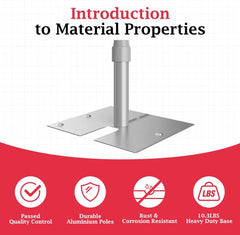 Pipe and Drape Stand Base, 14"x16", 10.3lbs