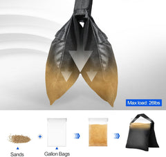 4-Pack Heavy Duty Sandbag Photo Studio Weight Bag - Black