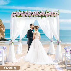 10x10x7Ft Square Large Adjustable Backdrop Stand Kit with 308° Angle Rotatable Connector