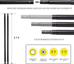 8x8 Ft Adjustable Photo Backdrop Stand Kit