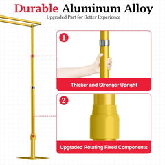 10x10Ft Double Crossbar Pipe and Drape Photo Background Support Kit - Gold
