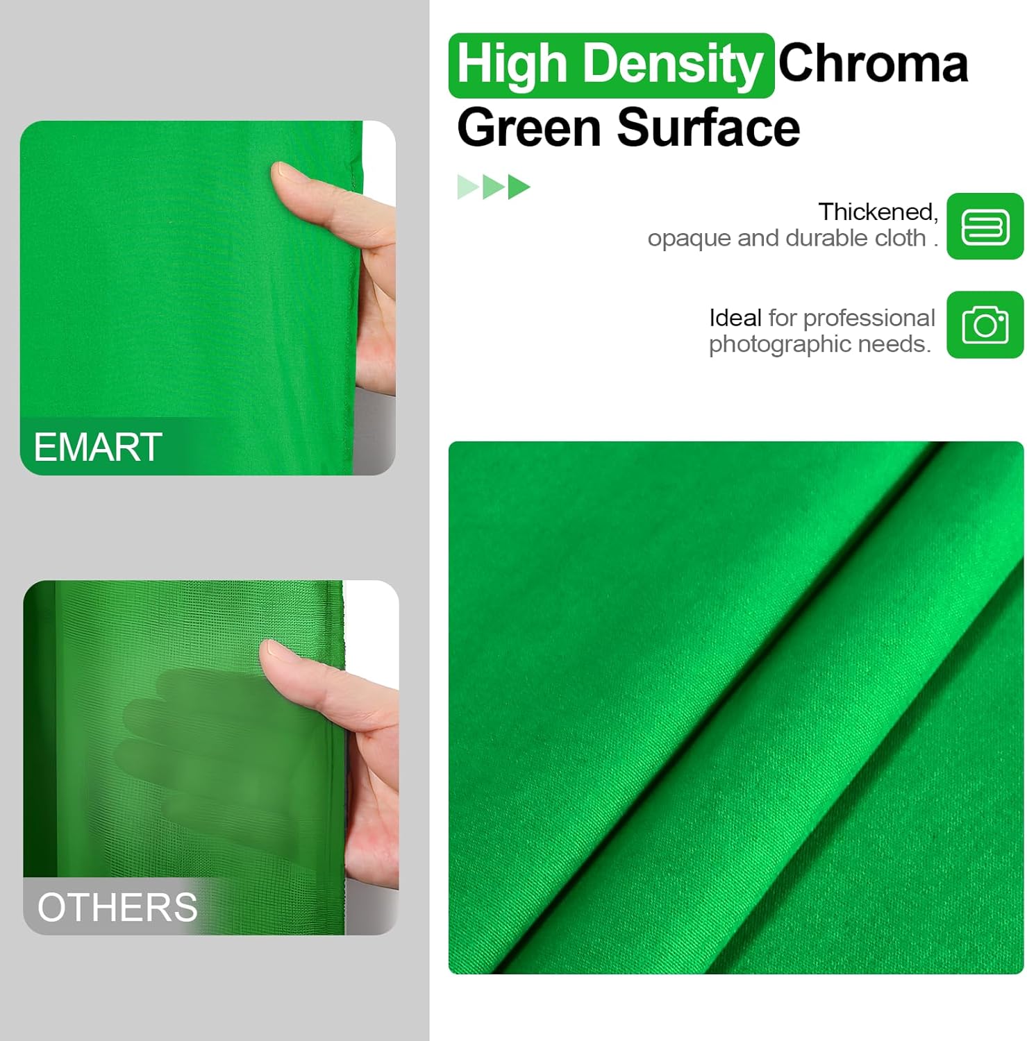 7x10Ft Green Screen Backdrop Kit with 9.5x9.5Ft Movable Stand
