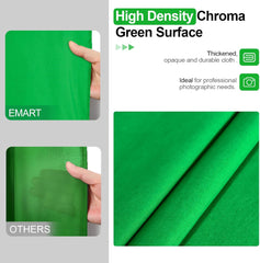 7x10Ft Green Screen Backdrop Kit with 9.5x9.5Ft Movable Stand