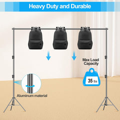 Heavy-Duty Backdrop Stand Photo Video Studio Adjustable Background Frame Kit