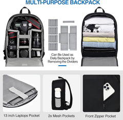 Small Camera Backpack Bag Professional with Waterproof Rain Cover