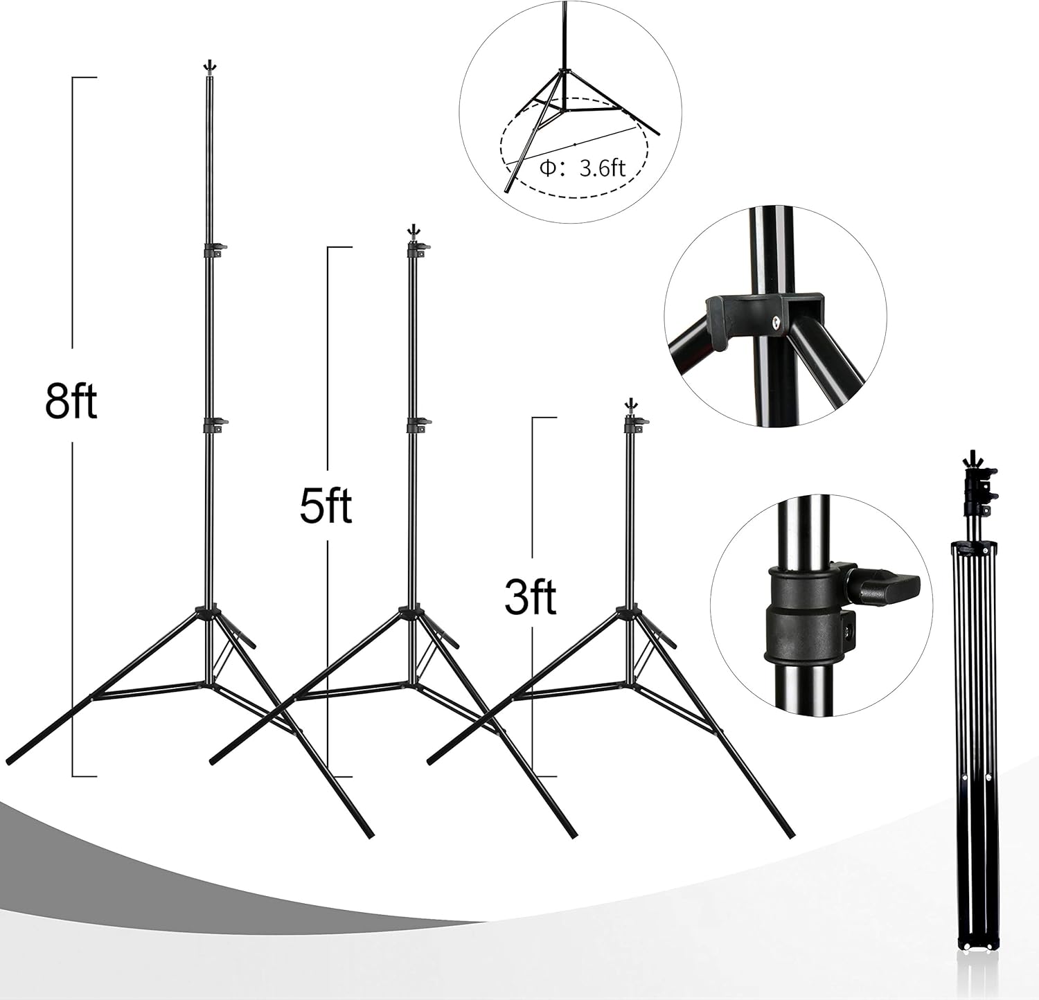 8x8 Ft Adjustable Photo Backdrop Stand Kit