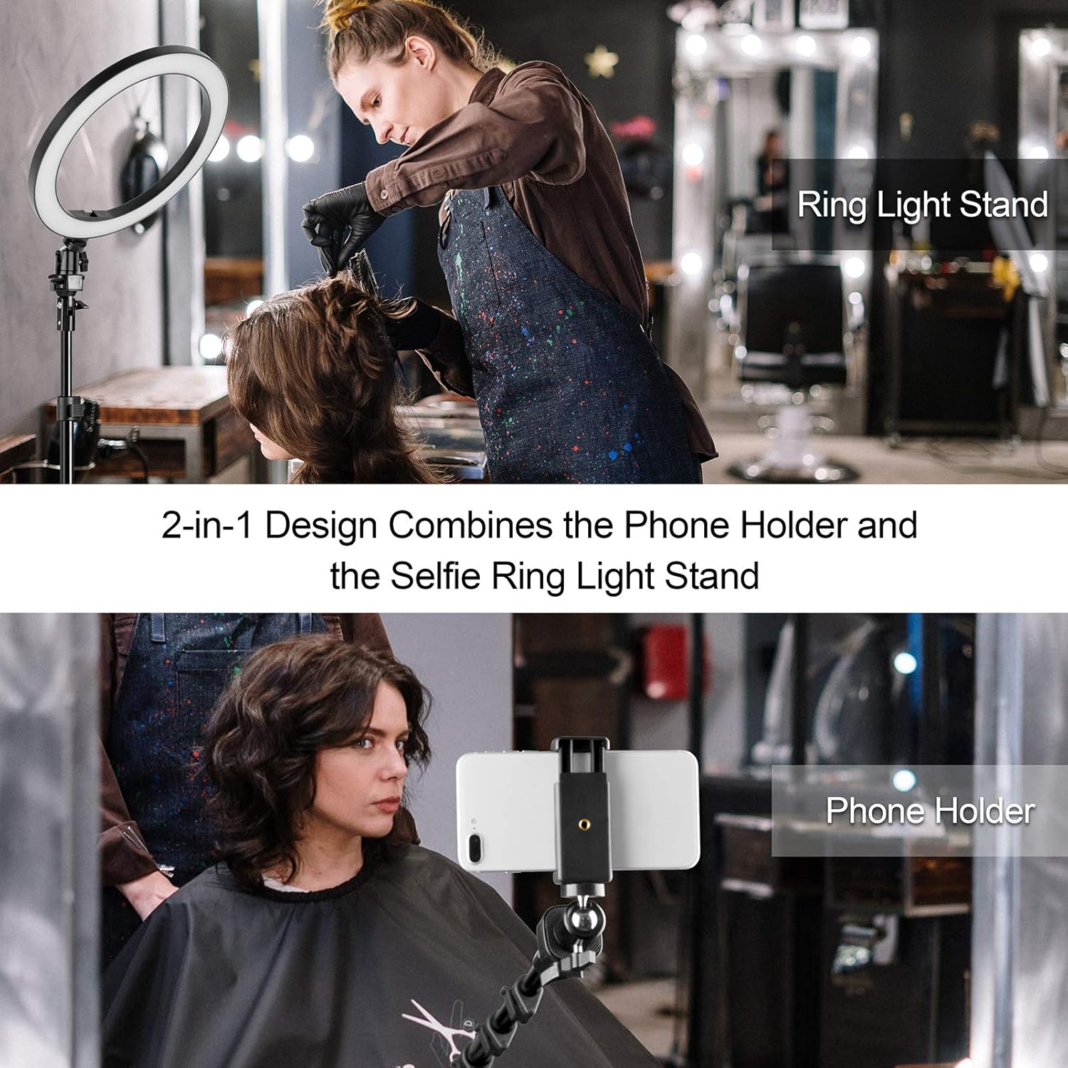 10 inch RGB Ring Light - Adjustable Tripod Stand & Cell Phone Holder