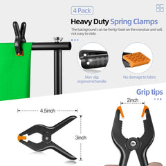 8.5x10Ft  Photography Backdrop Stand Kit with 3 Polyester Backgrounds
