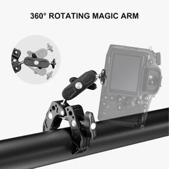 Super Clamp Camera Mount with 3 inch 360° Dual Ballhead&Overhead Camera Mount Rig