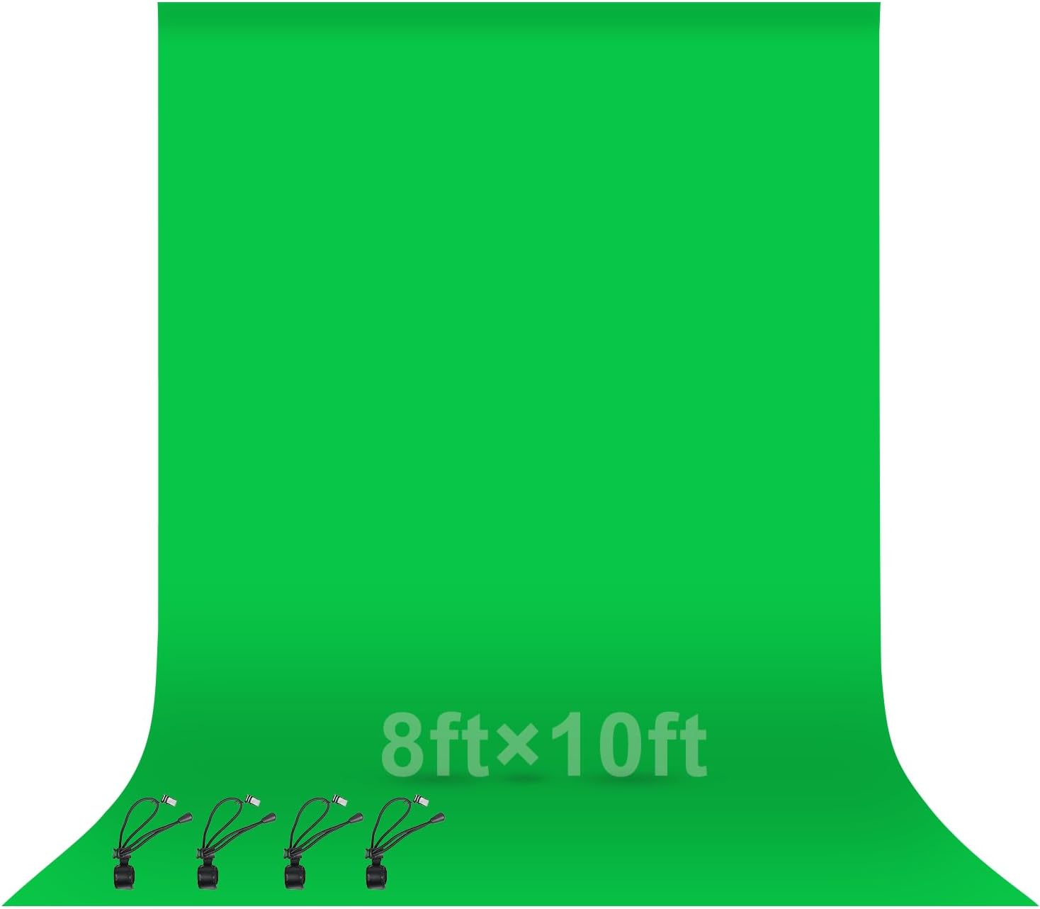 Emart 5x7フィート グリーンスクリーン背景、ポリエステルしわ防止カーテン生地