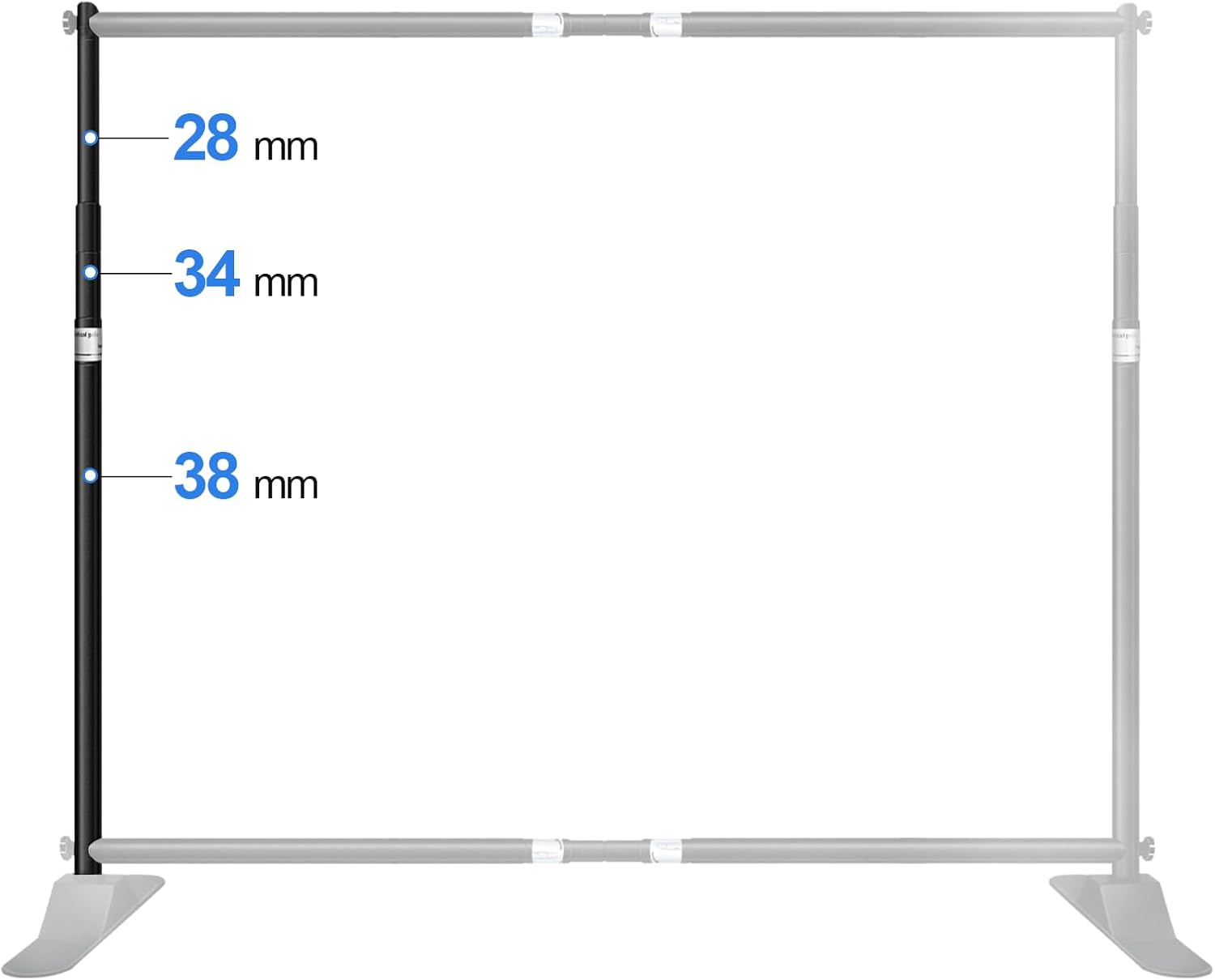 10 ft Banner Stand Aluminum Alloy Telescopic Vertical Bar