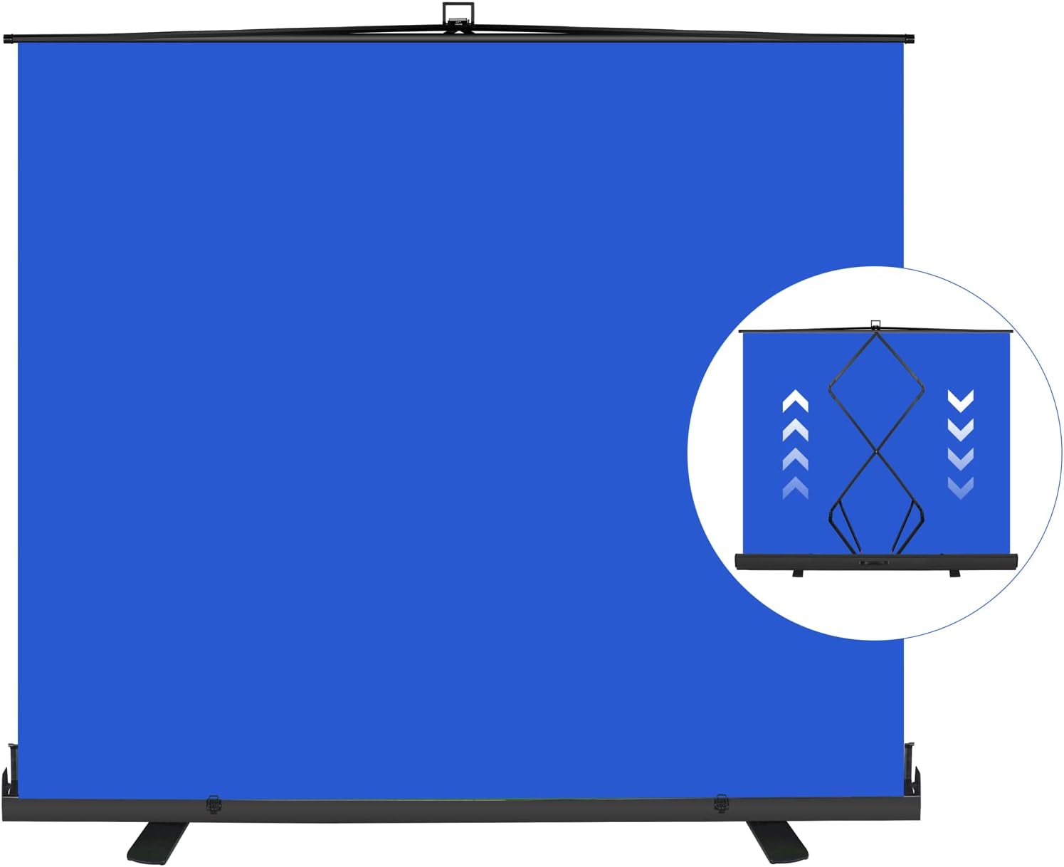 77 x 92 inch Collapsible Chromakey Panel, Aluminium Base/ Wrinkle-Resistant/ Auto-Locking (Blue)