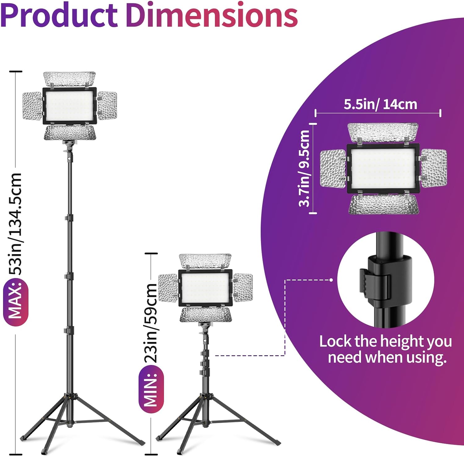LED Photography Studio Light Kit