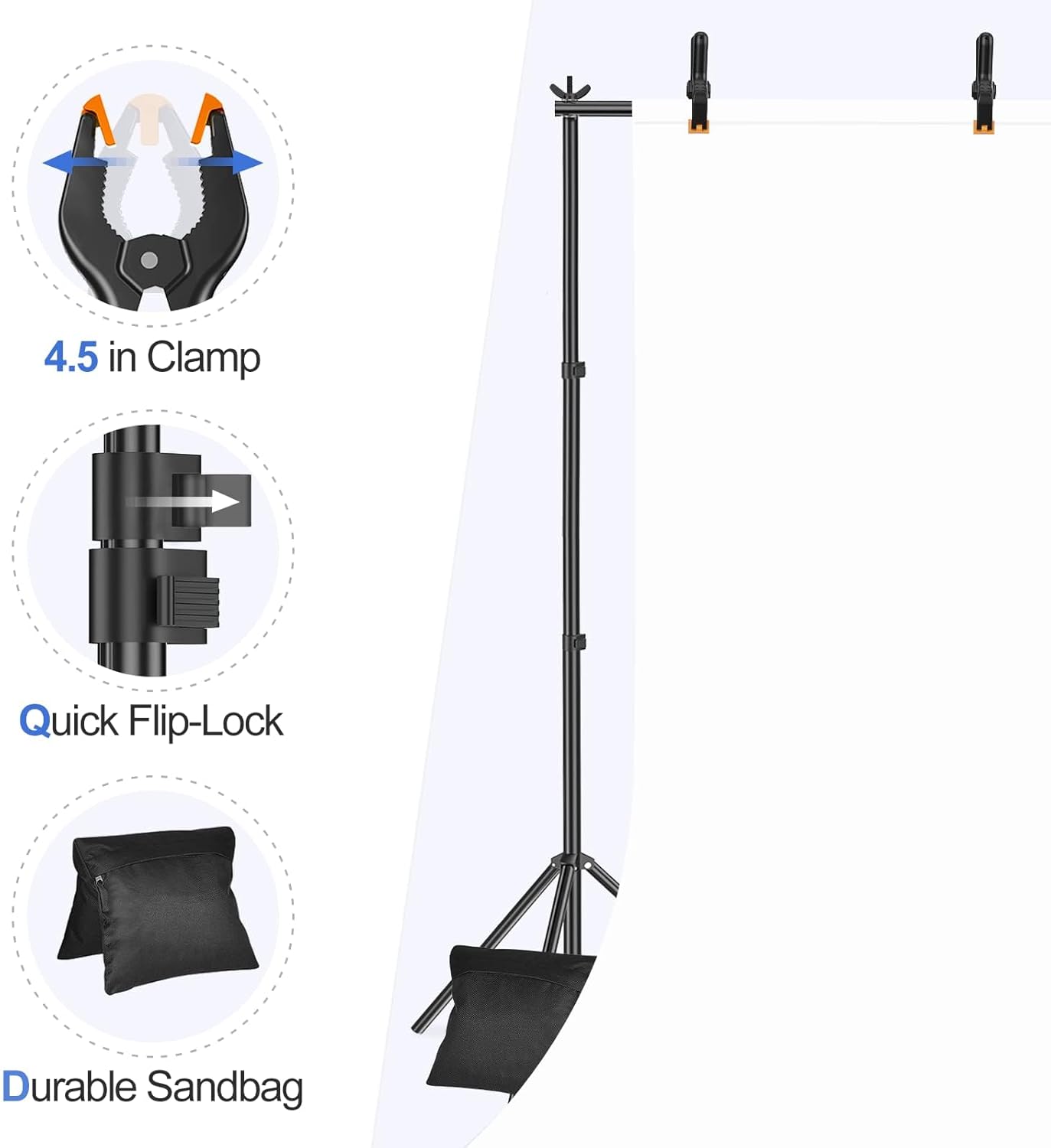 Heavy Duty Photography Backdrop Stand kit